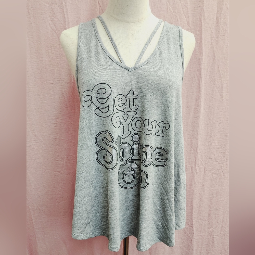 Lyric Culture Women's Get Your Shine On Tank Top-(Medium)NWOT